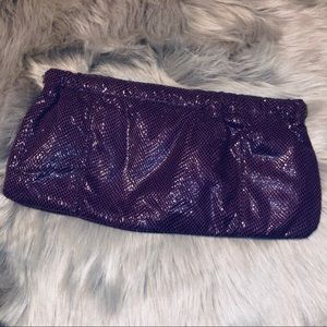 Old Navy Clutch Purple Snake Skin EUC